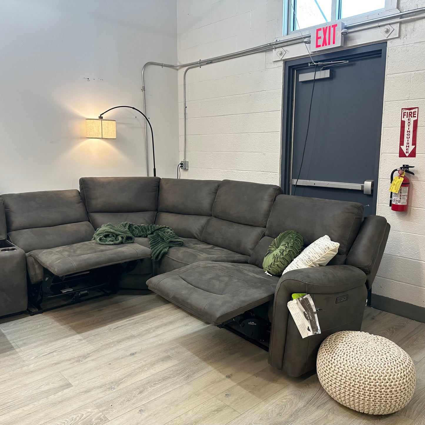 Carlin Fabric Power Reclining Sectional with Power Headrests