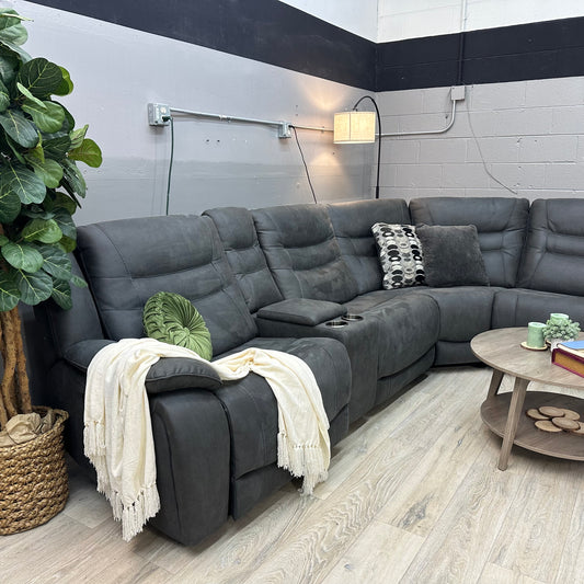 Kelsee Fabric Power Reclining Sectional with Power Headrests