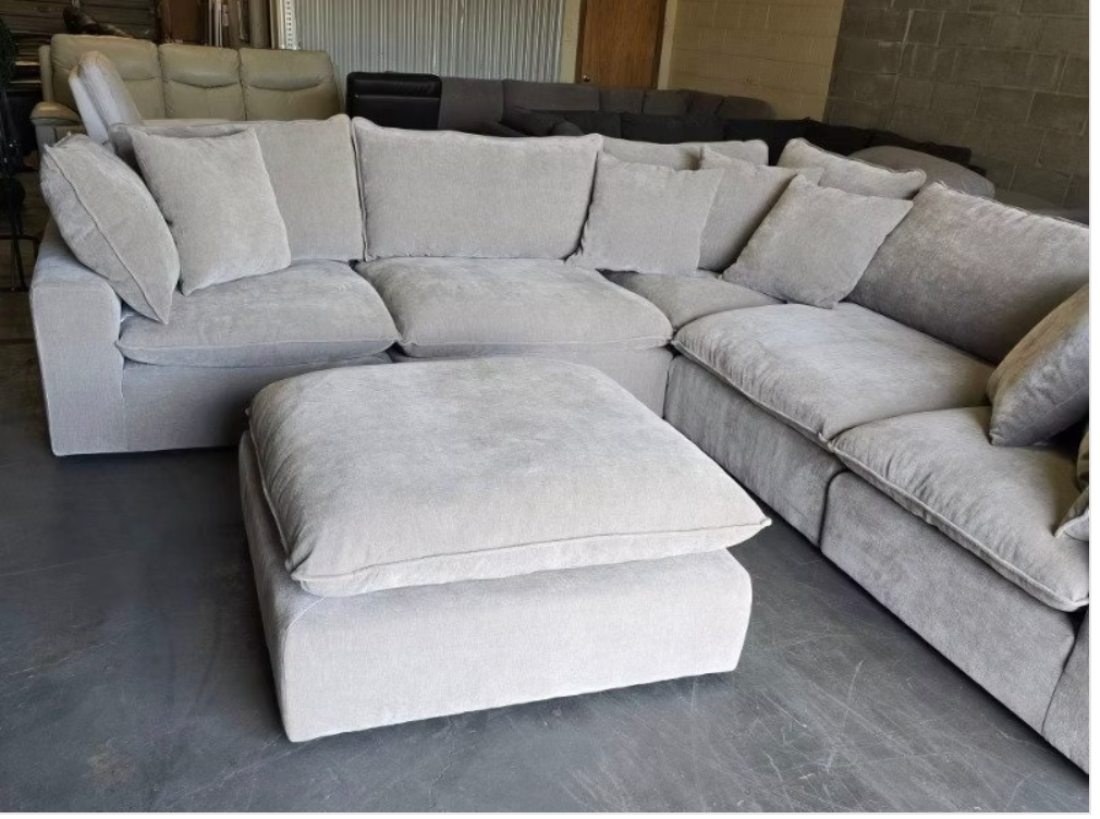 Sereen 6-piece Fabric Modular Sectional - Light Brown