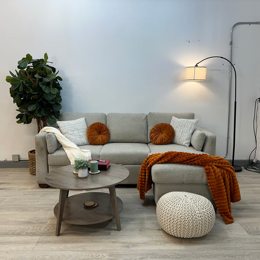 Coddle Luke Fabric Sleeper Sofa with Reversible Chaise and Storage