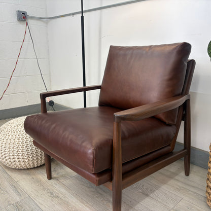 Article Bavel 28.5” Leather Lounge Chair - Indiana Brown