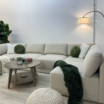 Thomasville Fallon Modular Sectional 6-piece Gray with Ottoman