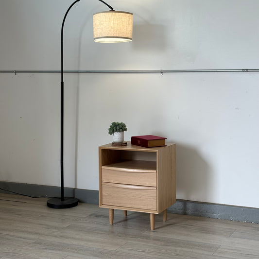 Article Lenia 2-Drawer Nightstand - White Oak (2)