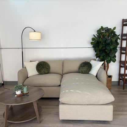 Article Leigh 86" Reversible Storage Sofa Bed Sectional - Silver Taupe
