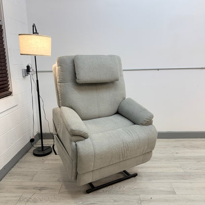 Flexsteel Zecliner Power Lift Sleep Recliner with Power Headrest and Lumbar - Light Gray