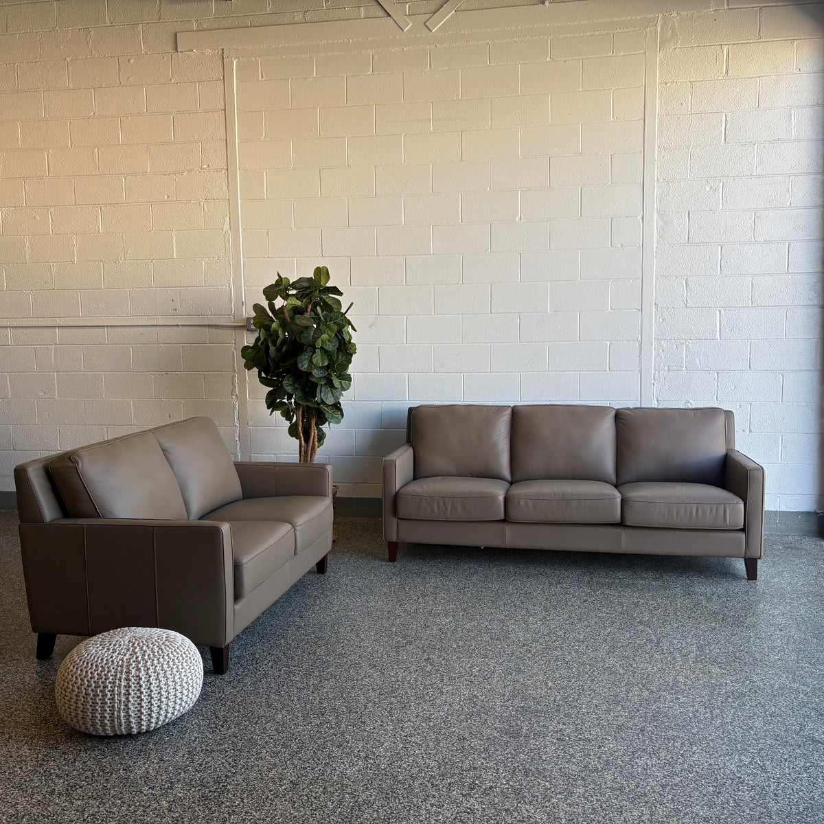 West Park 2-Piece Leather Set - Sofa & Loveseat
