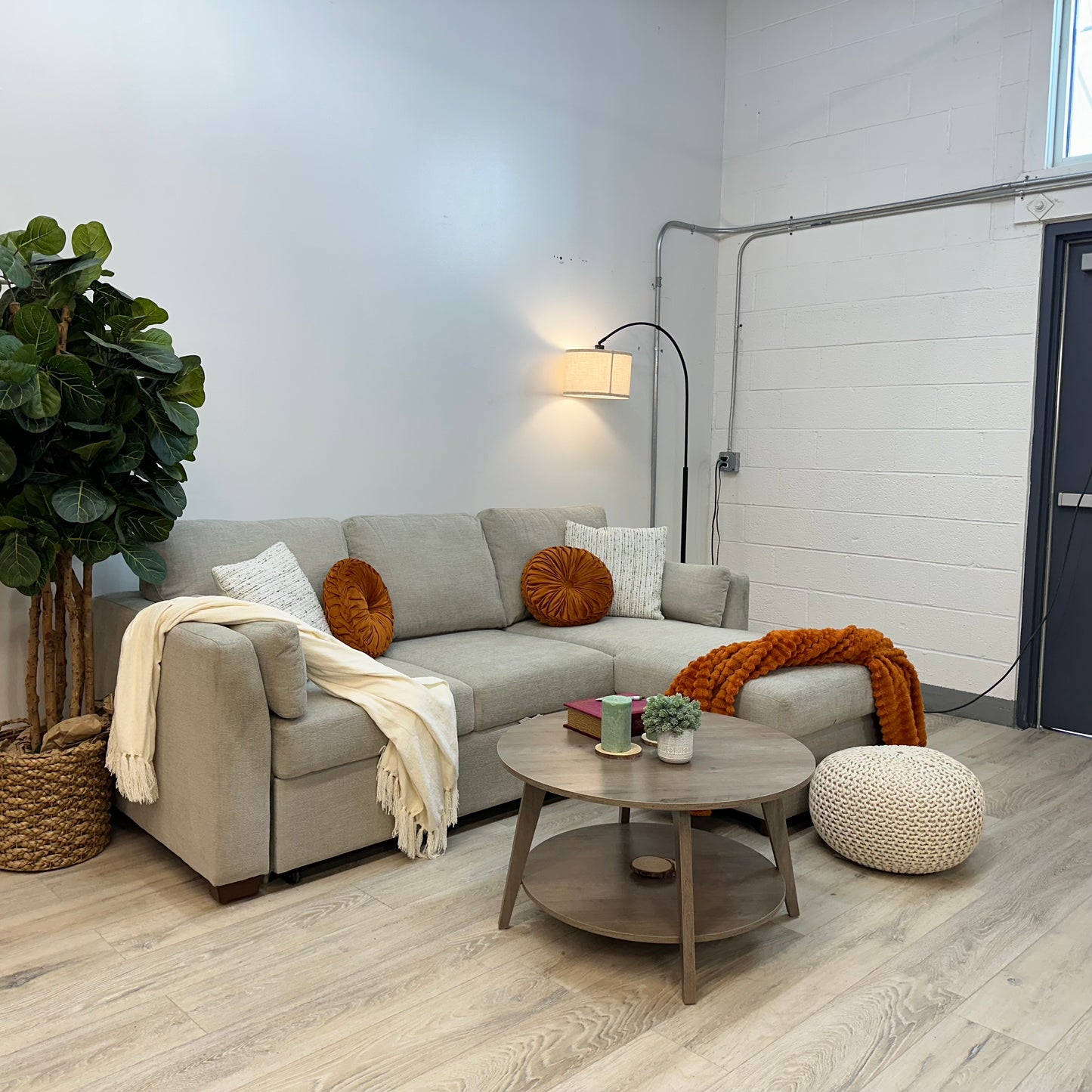 Coddle Luke Fabric Sleeper Sofa with Reversible Chaise and Storage