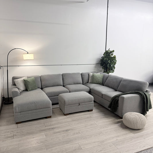 Thomasville Langdon Fabric sectional In Grey