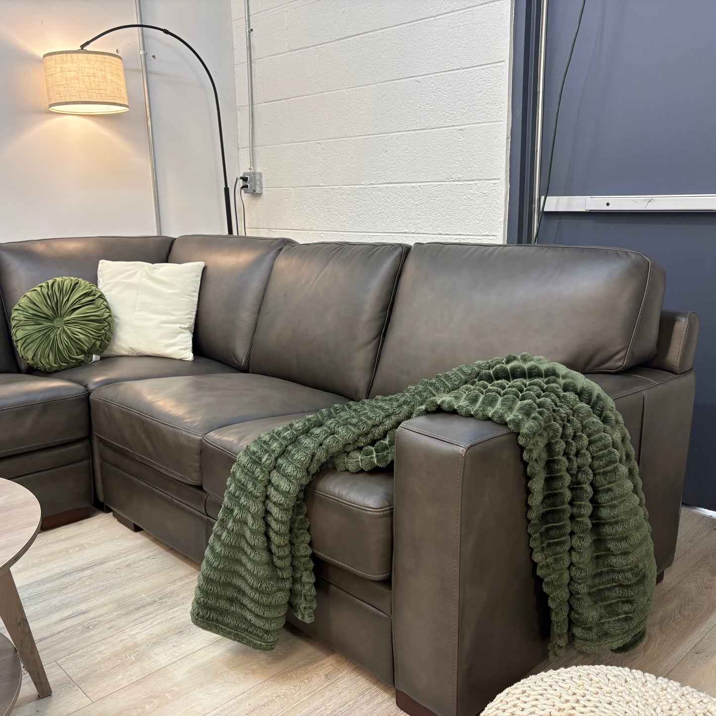 Luca 4-piece Top Grain Leather Sectional