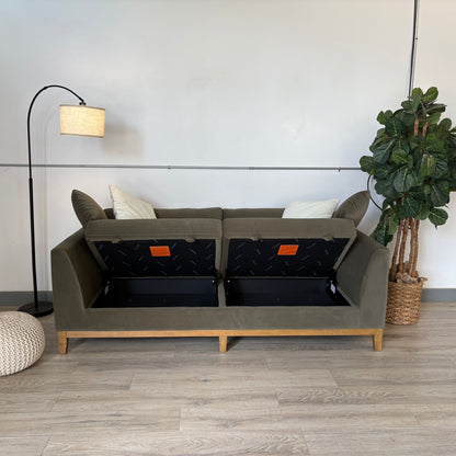 Thomasville Mokena Fabric Stationary Sofa with Storage