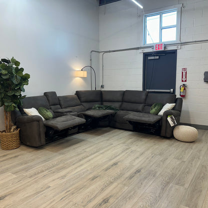 Carlin Fabric Power Reclining Sectional with Power Headrests