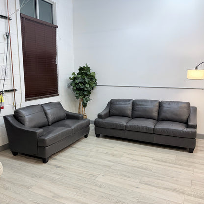 Merona 2-Piece Leather Sofa and Loveseat Set