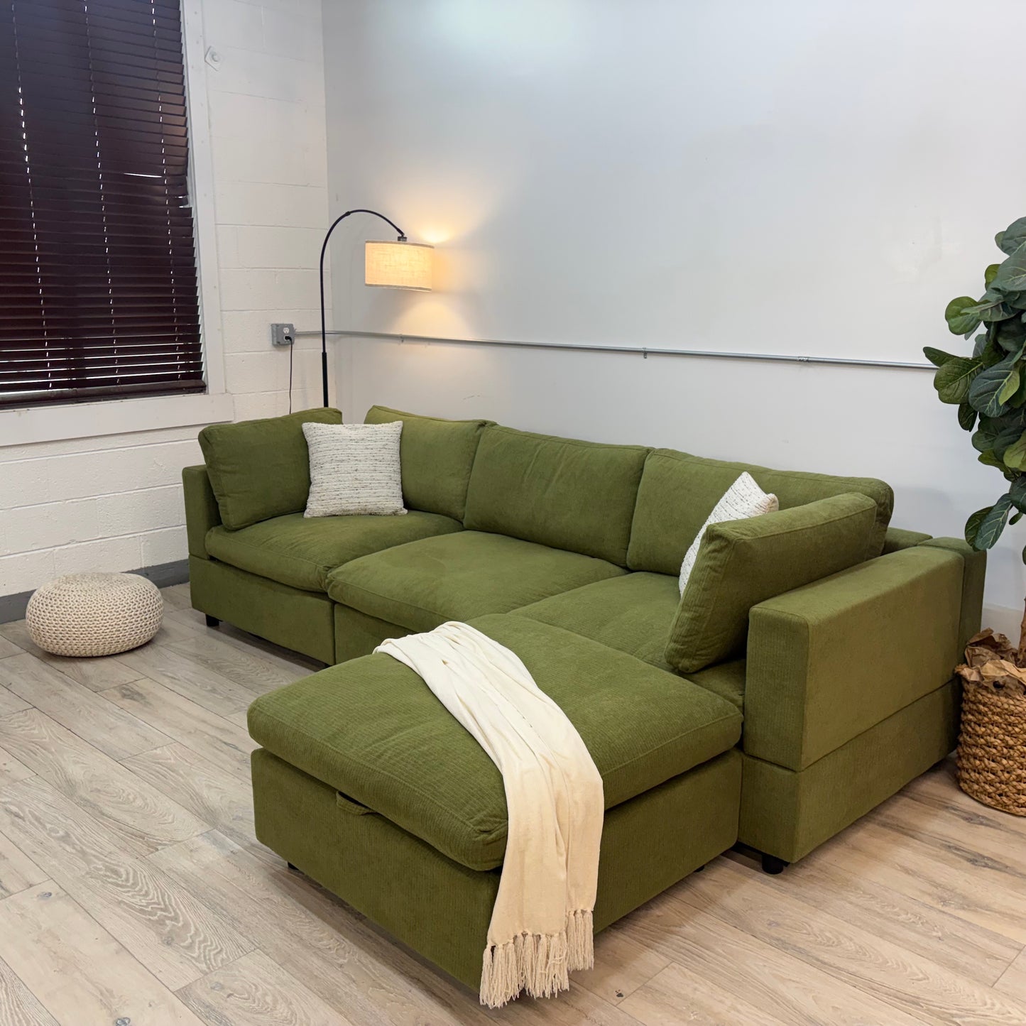 My Comfy Couches - 4 Piece Olive Green Set