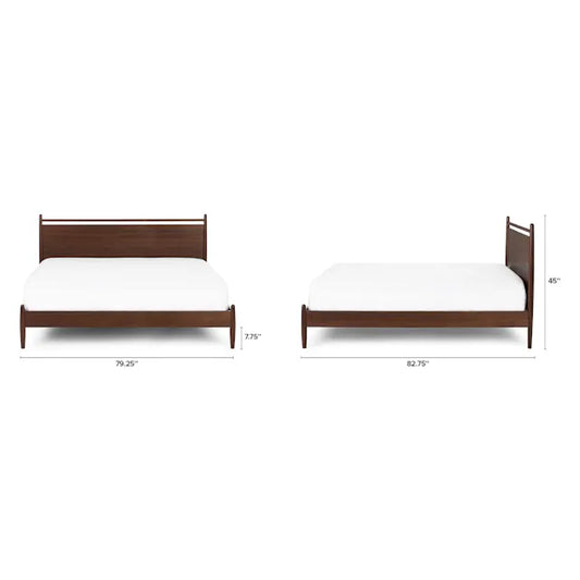 Article Lenia King Panel Bed - Walnut