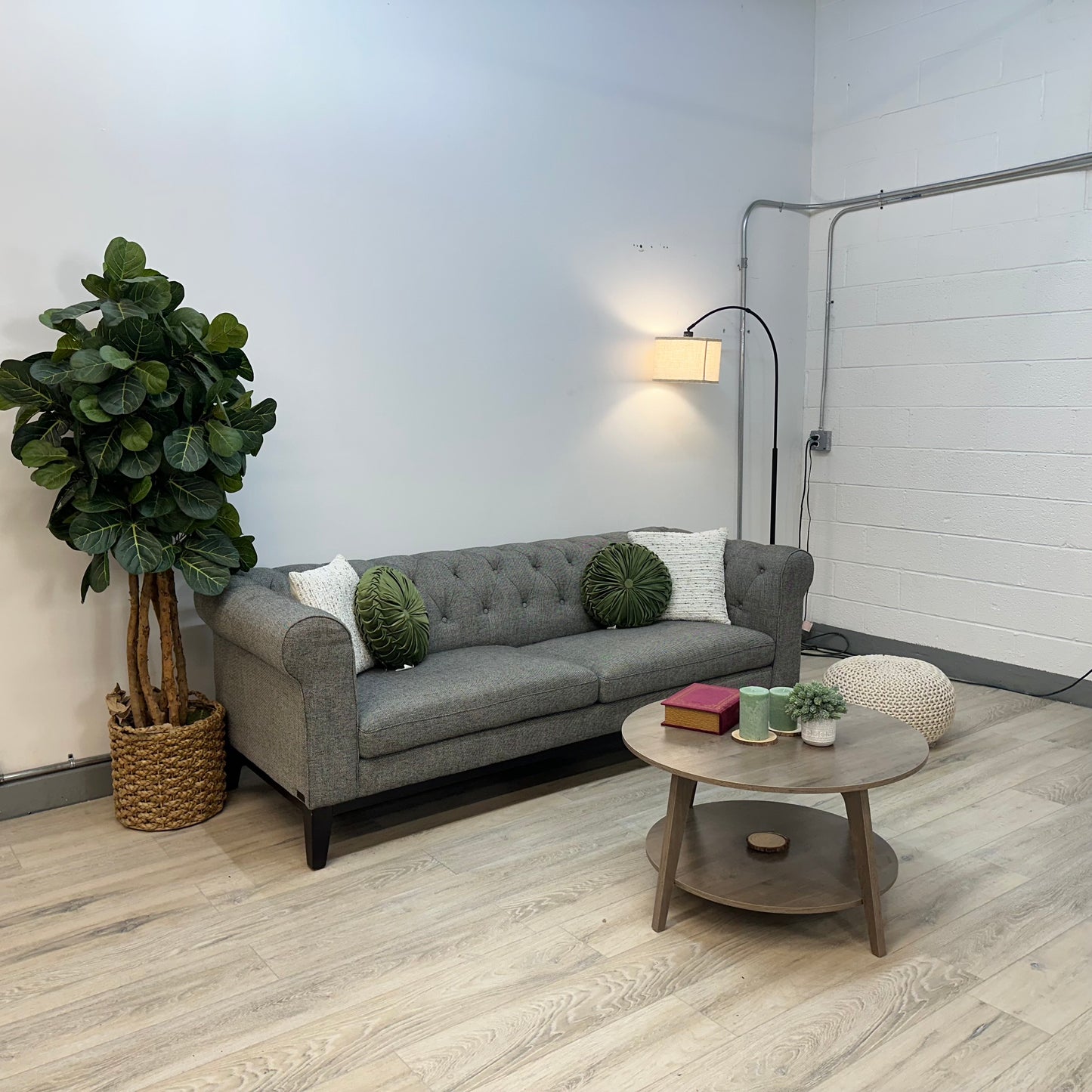 Cecelia Fabric Sofa Gray