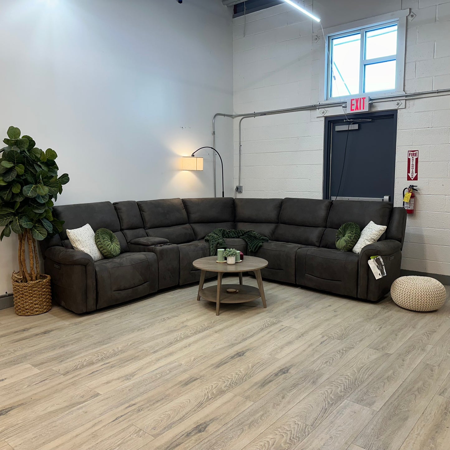Carlin Fabric Power Reclining Sectional with Power Headrests