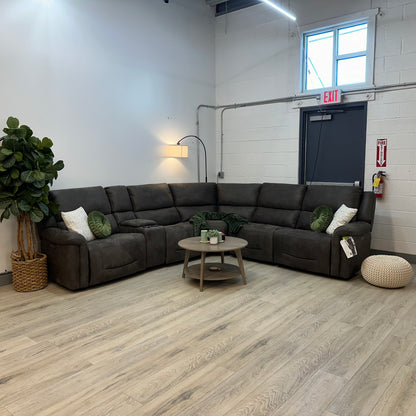 Carlin Fabric Power Reclining Sectional with Power Headrests