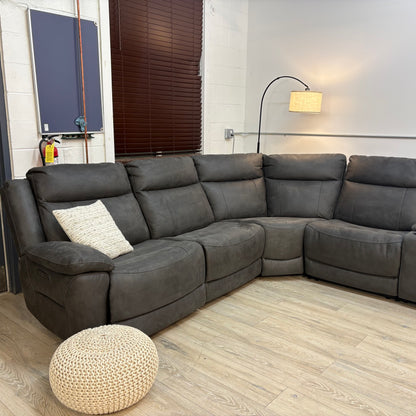 Zakary 6-piece Fabric Power Reclining Sectional With Power Headrests
