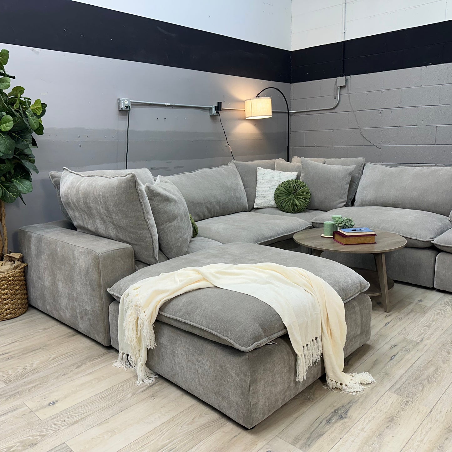 Sereen 6-piece Fabric Modular Sectional, Taupe