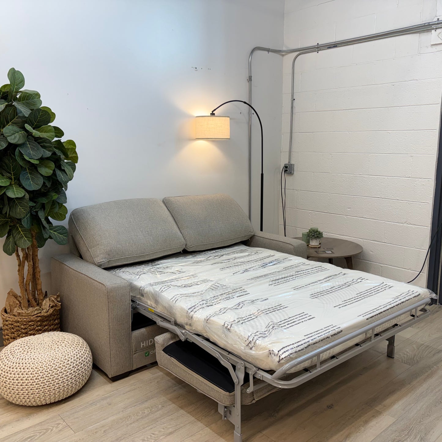 Rosie Fabric Sleeper Sofa with Memory Foam Mattress