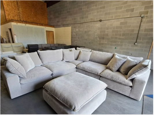 Sereen 6-piece Fabric Modular Sectional - Light Brown